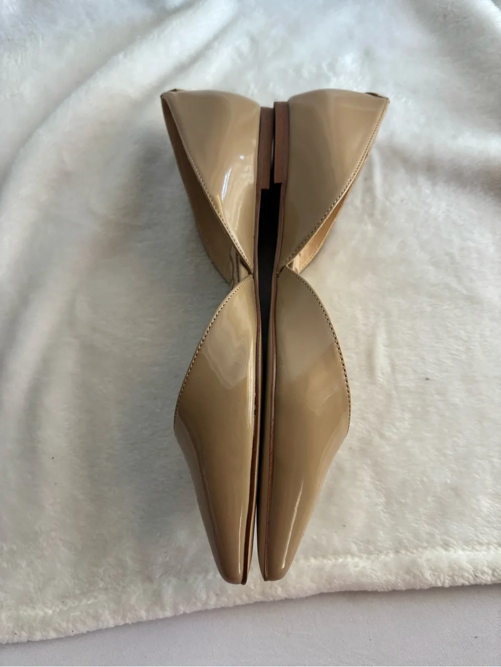 Sam Edelman Rodney d’Orsay Patent Flat in Nude Size 7M